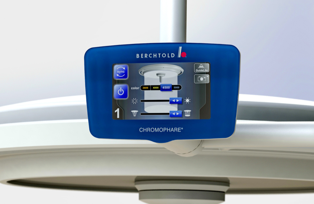 Detailansicht des User Interface der OP-Leuchte CHROMOPHARE von Berchtold GmbH